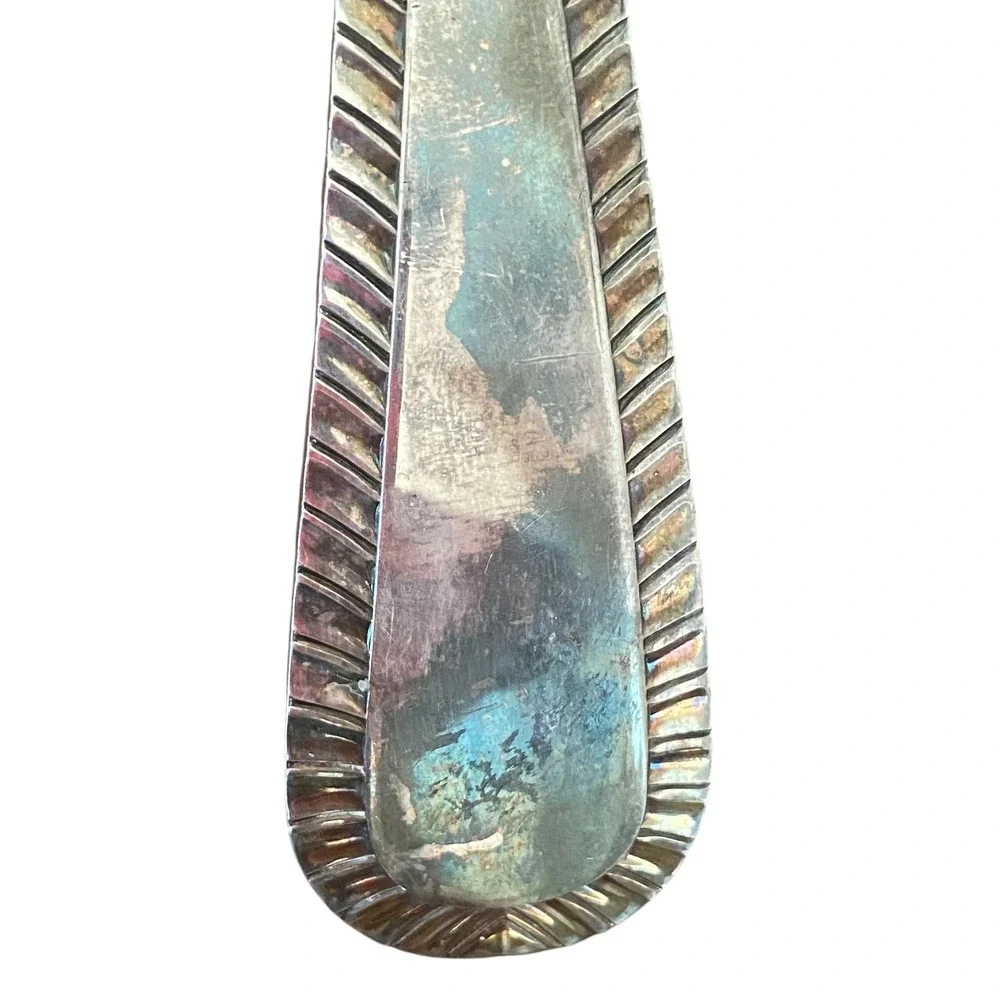 Vintage EPNS A1 Sheffield‎ England Silver Plated Soup Ladle Patina 11in